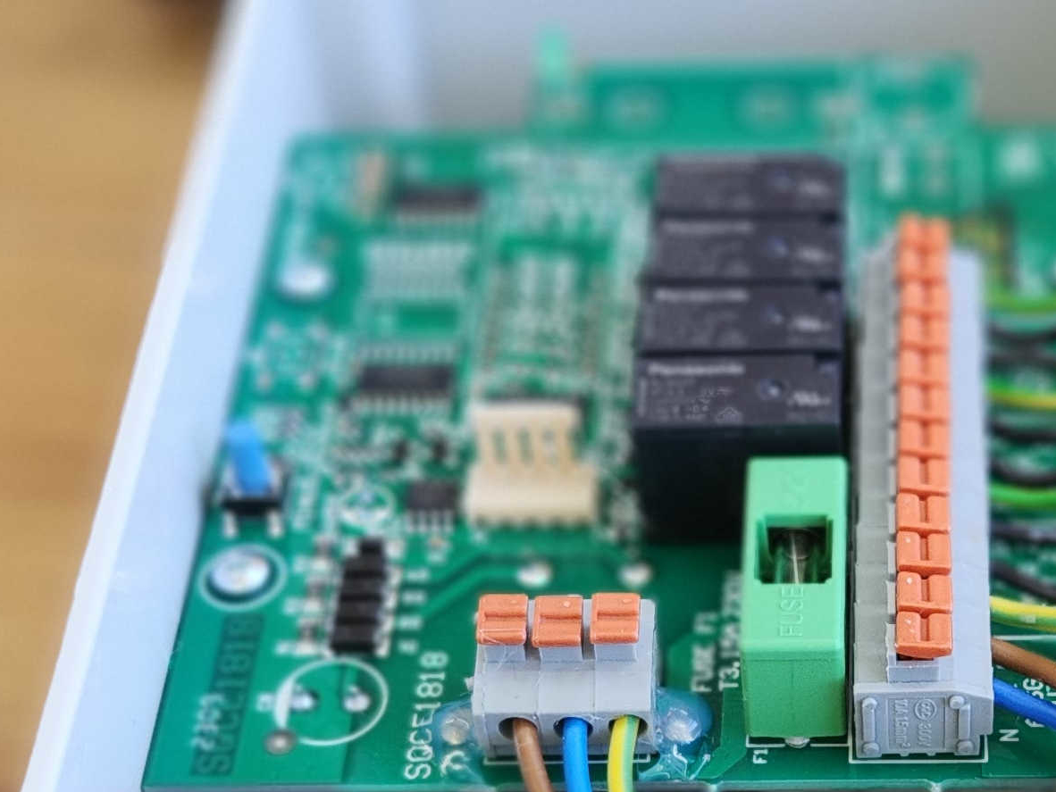 printed circuit board with components