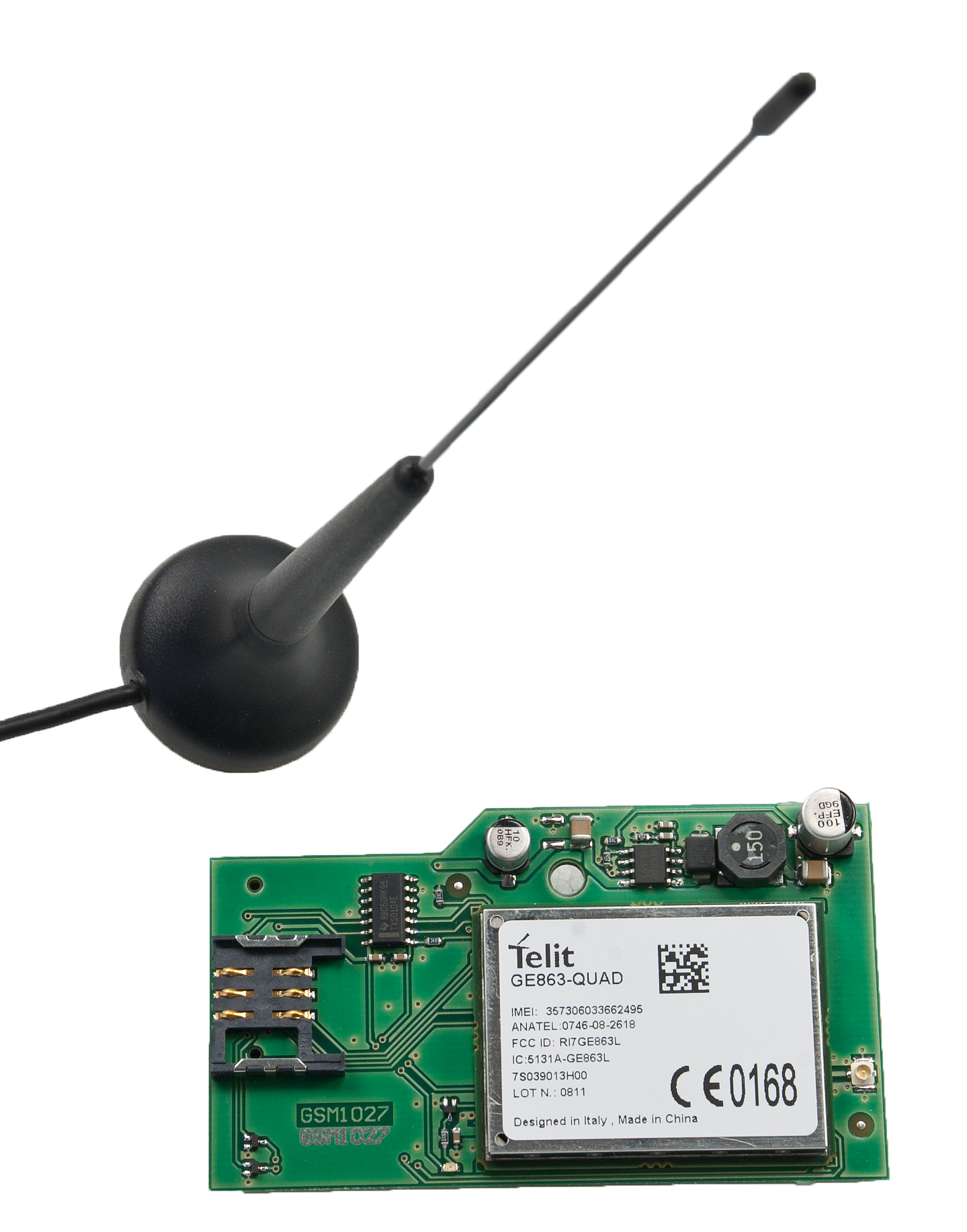 GSM Module with Antena produced by BONNEL TECHNOLOGIE.